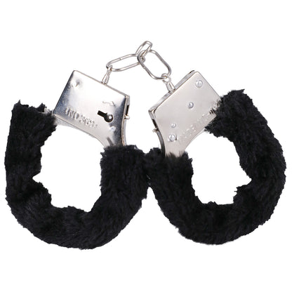 Furry Handcuffs In A Bag Black | 782421088484 | Available at EroticWarehouse.com
