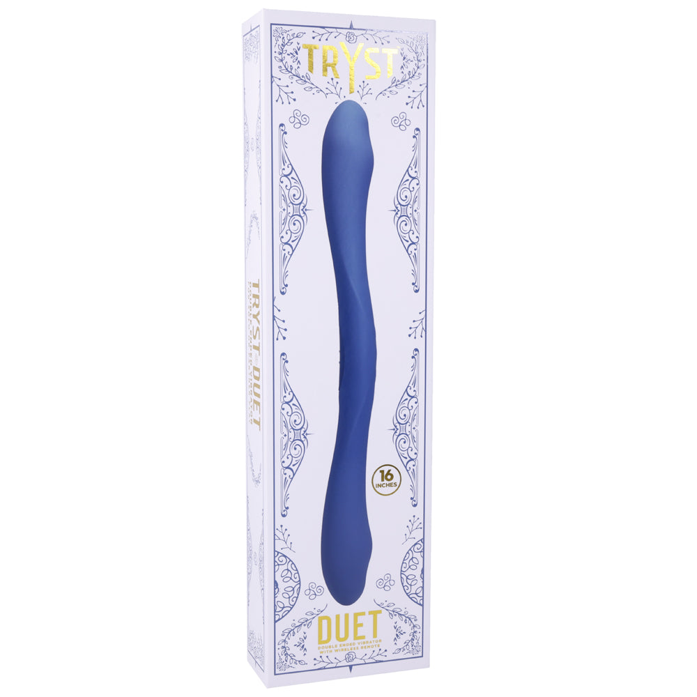 Tryst Duet Double Ended Vibrator With Wireless Remote Periwinkle | 782421088491 | Available at EroticWarehouse.com