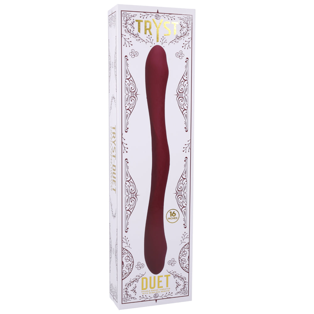 Tryst Duet Double Ended Vibrator With Wireless Remote Berry | 782421088507 | Available at EroticWarehouse.com