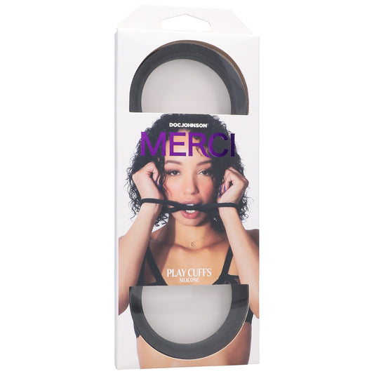Merci Play Cuffs Black | 782421088996 | Available at EroticWarehouse.com