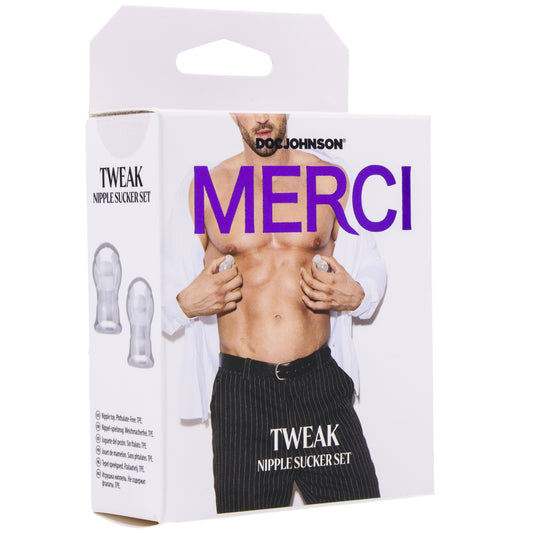 Merci Tweak Nipple Sucker Set Clear | 782421089368 | Available at EroticWarehouse.com
