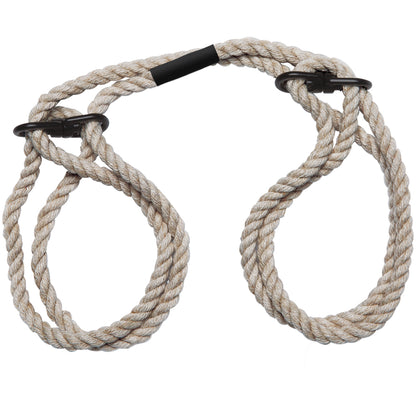 Merci Restrain 6mm Hemp Wrist Or Ankle Cuffs Natural | 782421089443 | Available at EroticWarehouse.com
