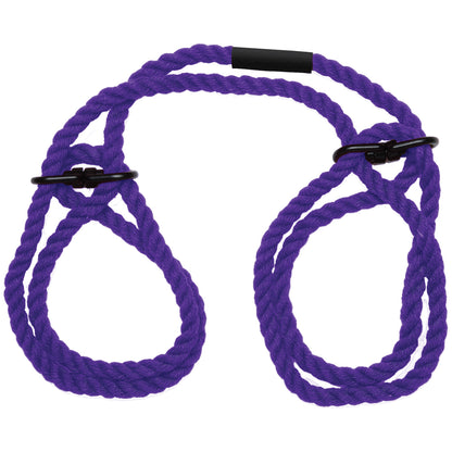 Merci Restrain 6mm Hemp Wrist Or Ankle Cuffs Violet | 782421089450 | Available at EroticWarehouse.com