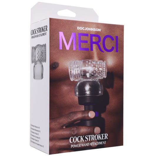 Merci Cock Stroker Wand Attachment Clear | 782421089726 | Available at EroticWarehouse.com