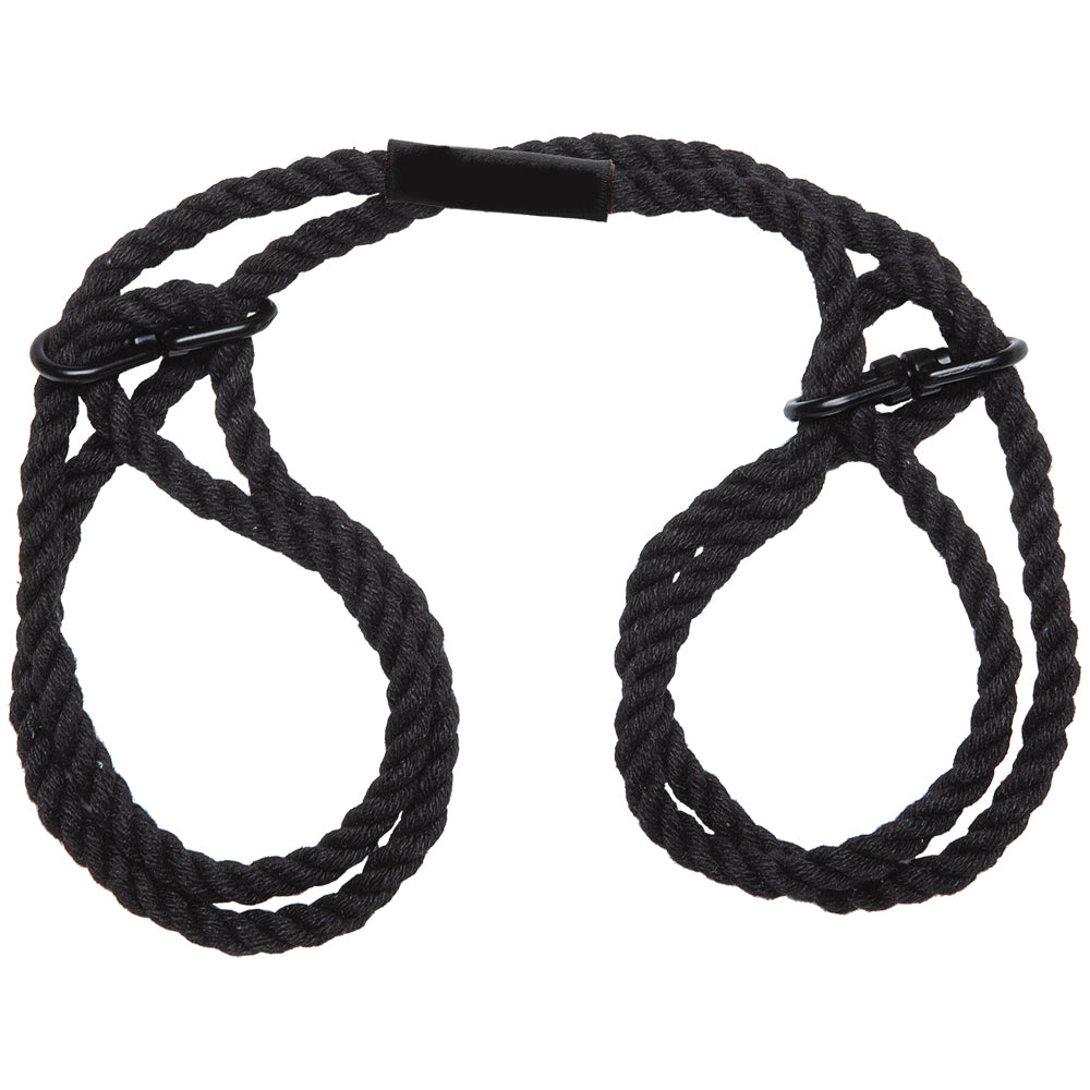 Merci Restrain 6mm Hemp Wrist Or Ankle Cuffs Black | 782421089870 | Available at EroticWarehouse.com