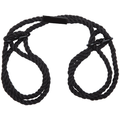 Merci Restrain 6mm Hemp Wrist Or Ankle Cuffs Black | 782421089870 | Available at EroticWarehouse.com