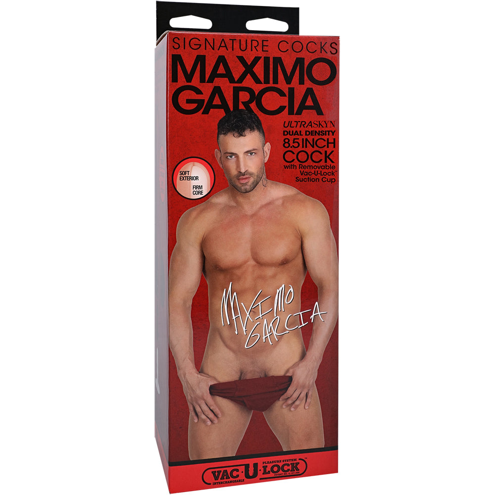 Signature Cocks Maximo Garcia 8.5" Ultraskyn Cock With Removable Vac-U-Lock Suction Cup Vanilla | 782421090104 | Available at EroticWarehouse.com