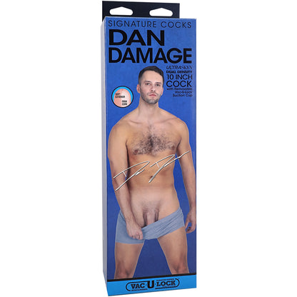 Signature Cocks Dan Damage 10" Ultraskyn Cock With Removable Vac-U-Lock Suction Cup Vanilla | 782421090111 | Available at EroticWarehouse.com
