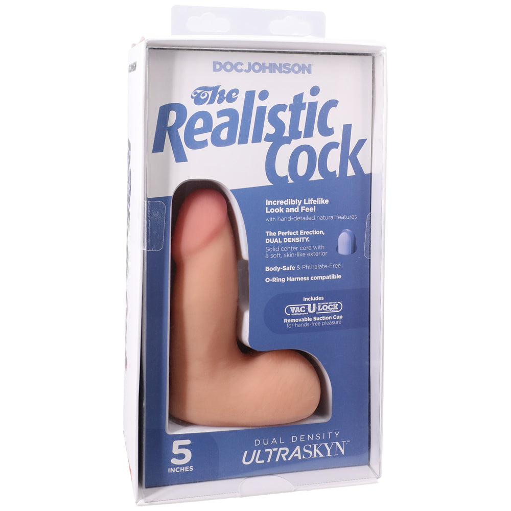 The Realistic Cock Ultraskyn 5" With Balls Vanilla | 782421091538 | Available at EroticWarehouse.com