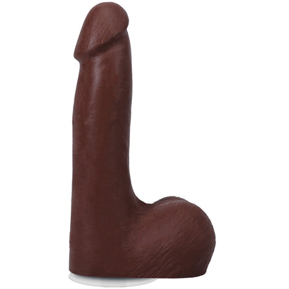 The Realistic Cock Ultraskyn 7" With Balls Chocolate | 782421091576 | Available at EroticWarehouse.com