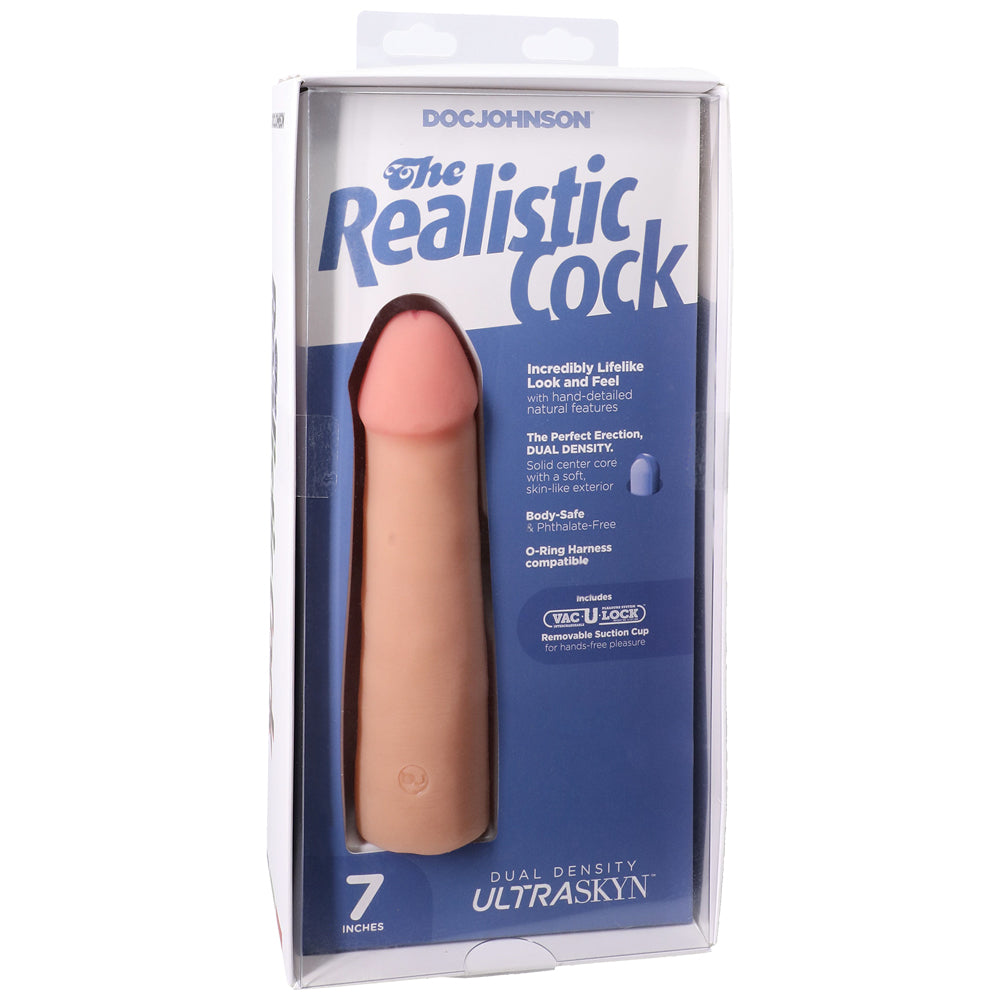 The Realistic Cock Ultraskyn 7" Vanilla | 782421091637 | Available at EroticWarehouse.com