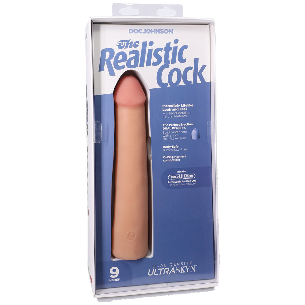 The Realistic Cock Ultraskyn 9" Vanilla | 782421091644 | Available at EroticWarehouse.com