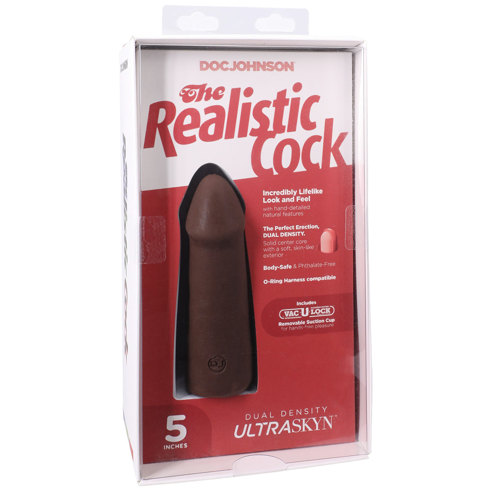 The Realistic Cock Ultraskyn 5" Chocolate | 782421091651 | Available at EroticWarehouse.com