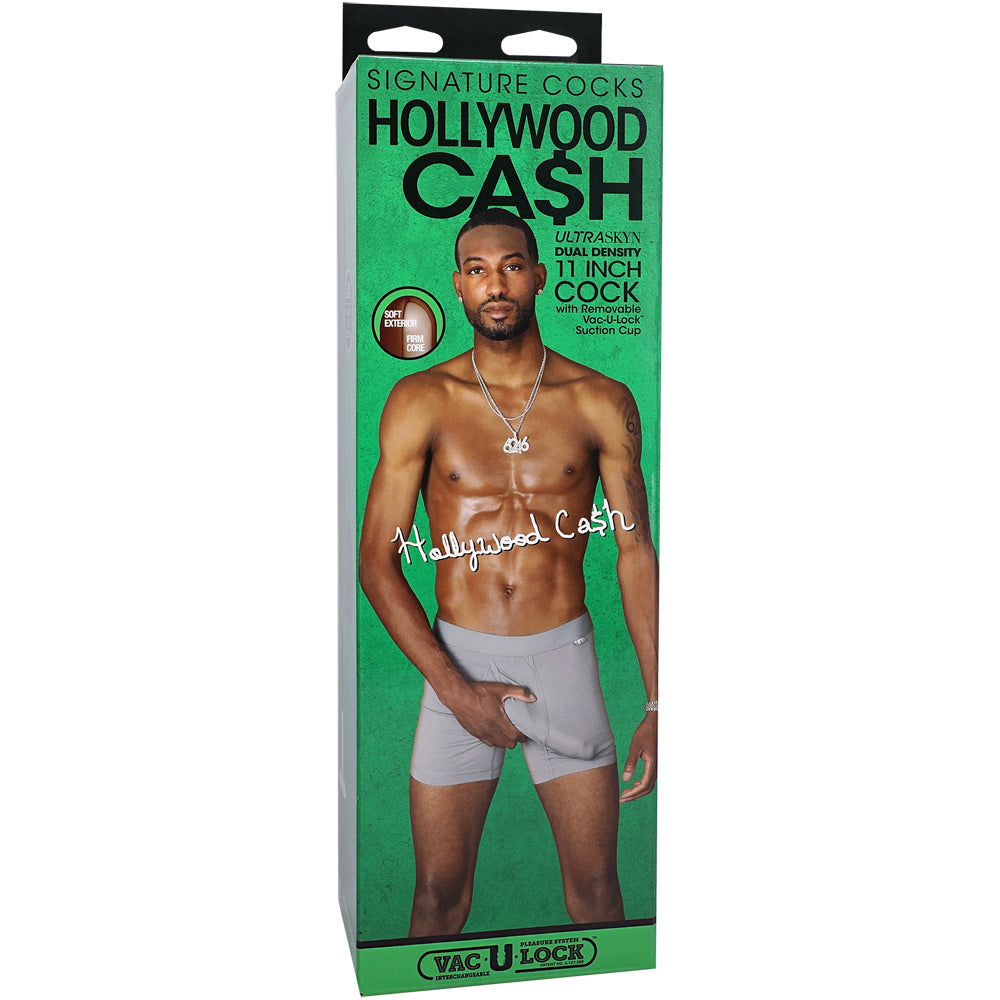 Signature Cocks Hollywood Cash 11" Ultraskyn Cock With Removable Vac-U-Lock Suction Cup Chocolat | 782421091866 | Available at EroticWarehouse.com