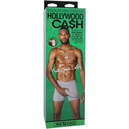 Signature Cocks Hollywood Cash 11" Ultraskyn Cock With Removable Vac-U-Lock Suction Cup Chocolat | 782421091866 | Available at EroticWarehouse.com