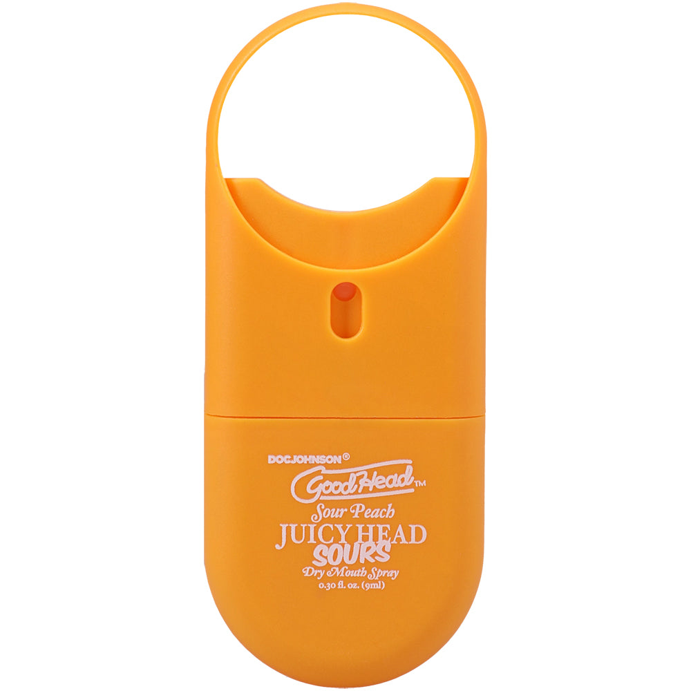 Goodhead Juicy Head Dry Mouth Spray To-Go Sour Peach 0.30 oz. | 782421093471 | Available at EroticWarehouse.com