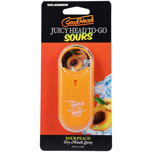 Goodhead Juicy Head Dry Mouth Spray To-Go Sour Peach 0.30 oz. | 782421093471 | Available at EroticWarehouse.com