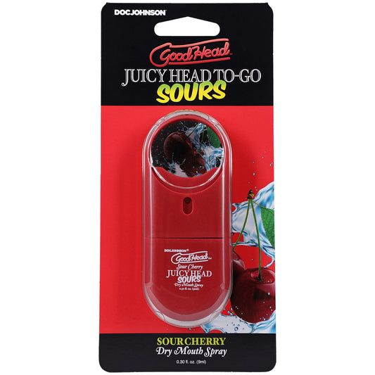 Goodhead Juicy Head Dry Mouth Spray To-Go Sour Cherry 0.30 oz. | 782421093495 | Available at EroticWarehouse.com