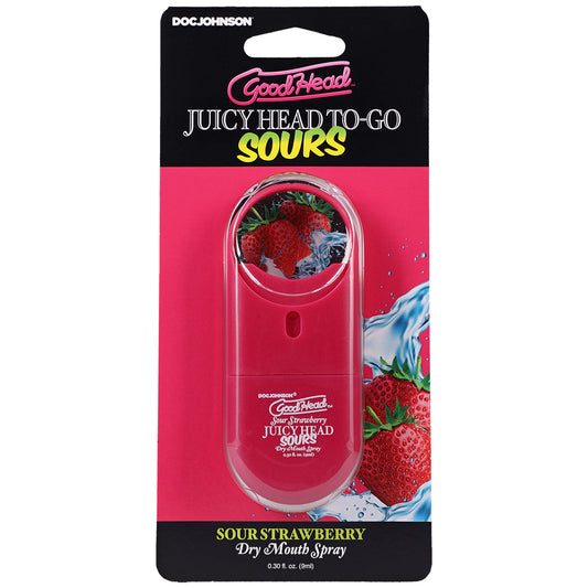 Goodhead Juicy Head Dry Mouth Spray To-Go Sour Strawberry 0.30 oz. | 782421093600 | Available at EroticWarehouse.com