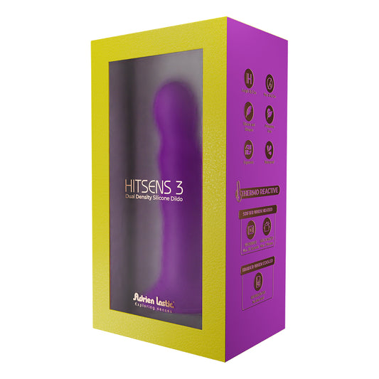 Adrien Lastic Hitsens 3 Dual Density Silicone Dildo Purple | 782421093761 | Available at EroticWarehouse.com