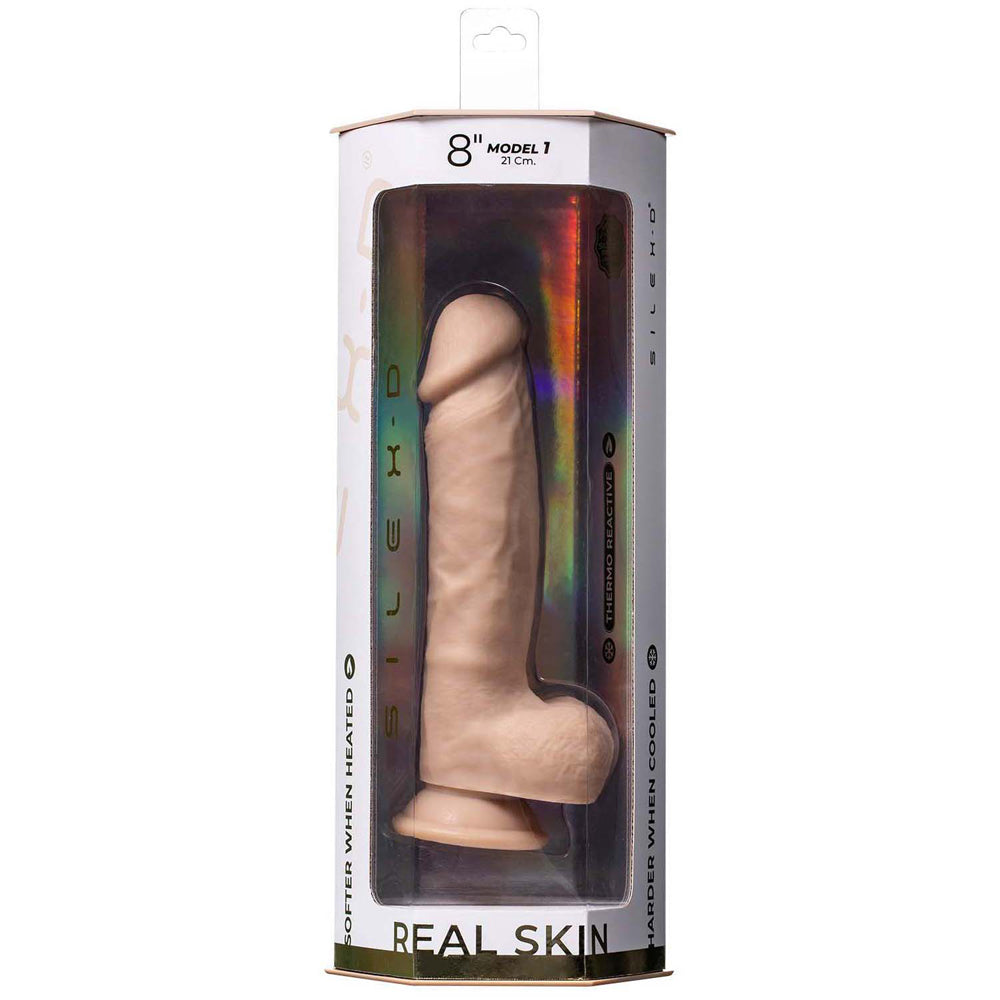 Silex-D Real Skin Model 1 8" Vanilla | 782421094010 | Available at EroticWarehouse.com