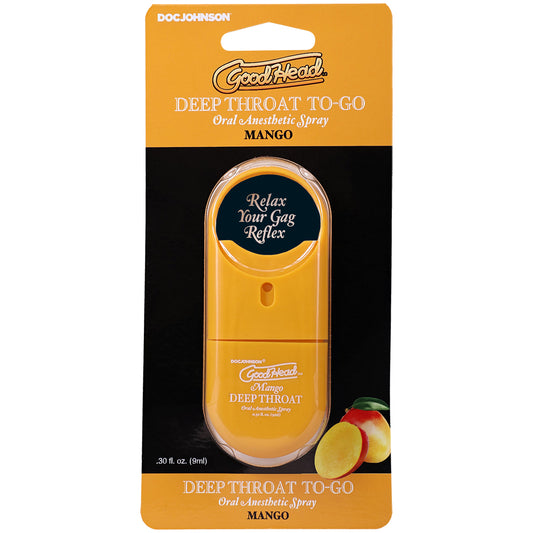 Goodhead Deep Throat Spray To-Go Mango .30 oz. | 782421094492 | Available at EroticWarehouse.com
