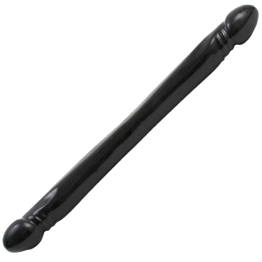Double Header Dong - 18" - Smooth Black | 782421103002 | Available at EroticWarehouse.com