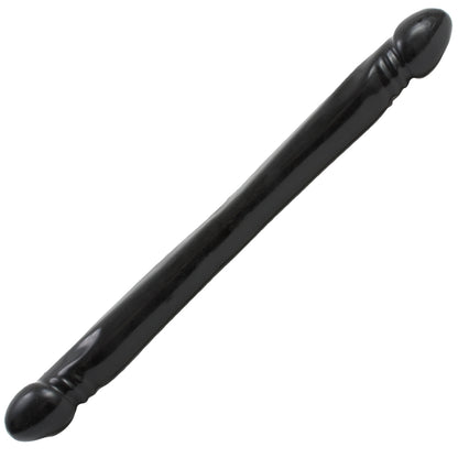 Double Header Dong - 18" - Smooth Black | 782421103002 | Available at EroticWarehouse.com