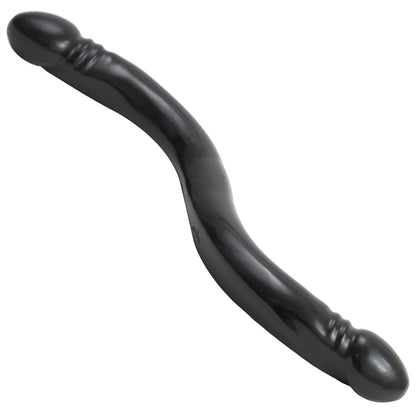 Double Header Dong - 18" - Smooth Black | 782421103002 | Available at EroticWarehouse.com