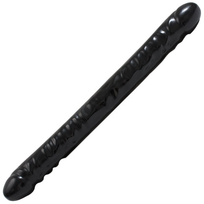 Double Header Dong - 18" - Veined Black | 782421103606 | Available at EroticWarehouse.com