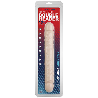 Jr. Veined Double Header - 12" White | 782421103903 | Available at EroticWarehouse.com