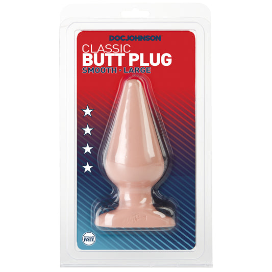 Classic Butt Plug - Smooth - Large White | 782421110208 | Available at EroticWarehouse.com