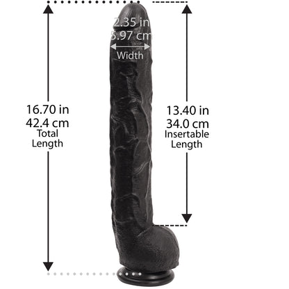 Dick Rambone Cock - 17" Black | 782421119003 | Available at EroticWarehouse.com