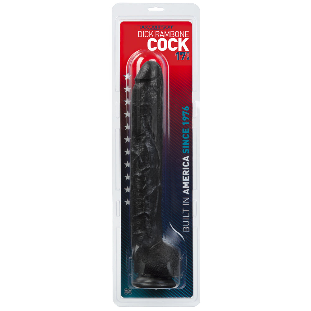 Dick Rambone Cock - 17" Black | 782421119003 | Available at EroticWarehouse.com