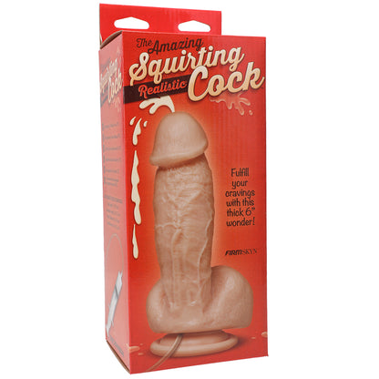 The Amazing Squirting Realistic Cock Vanilla | 782421122805 | Available at EroticWarehouse.com