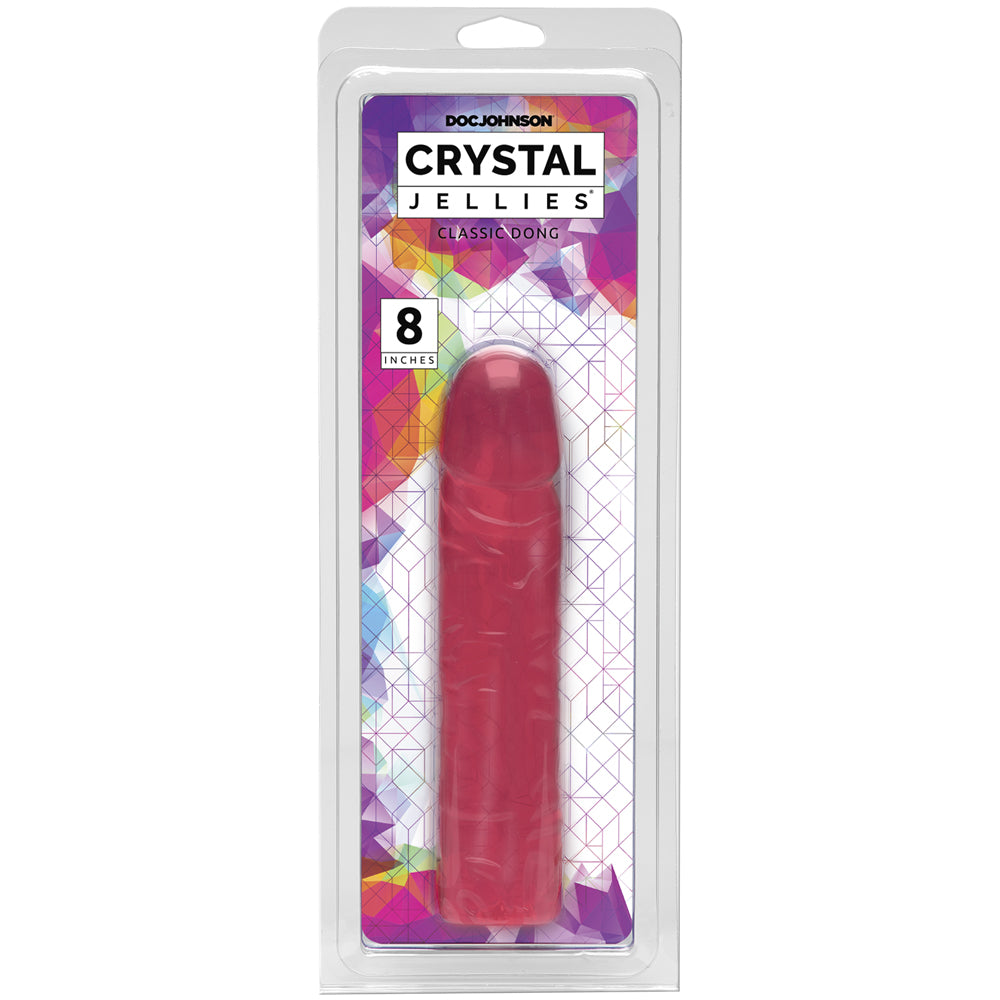 Crystal Jellies - 8" Classic Dong Pink | 782421123000 | Available at EroticWarehouse.com