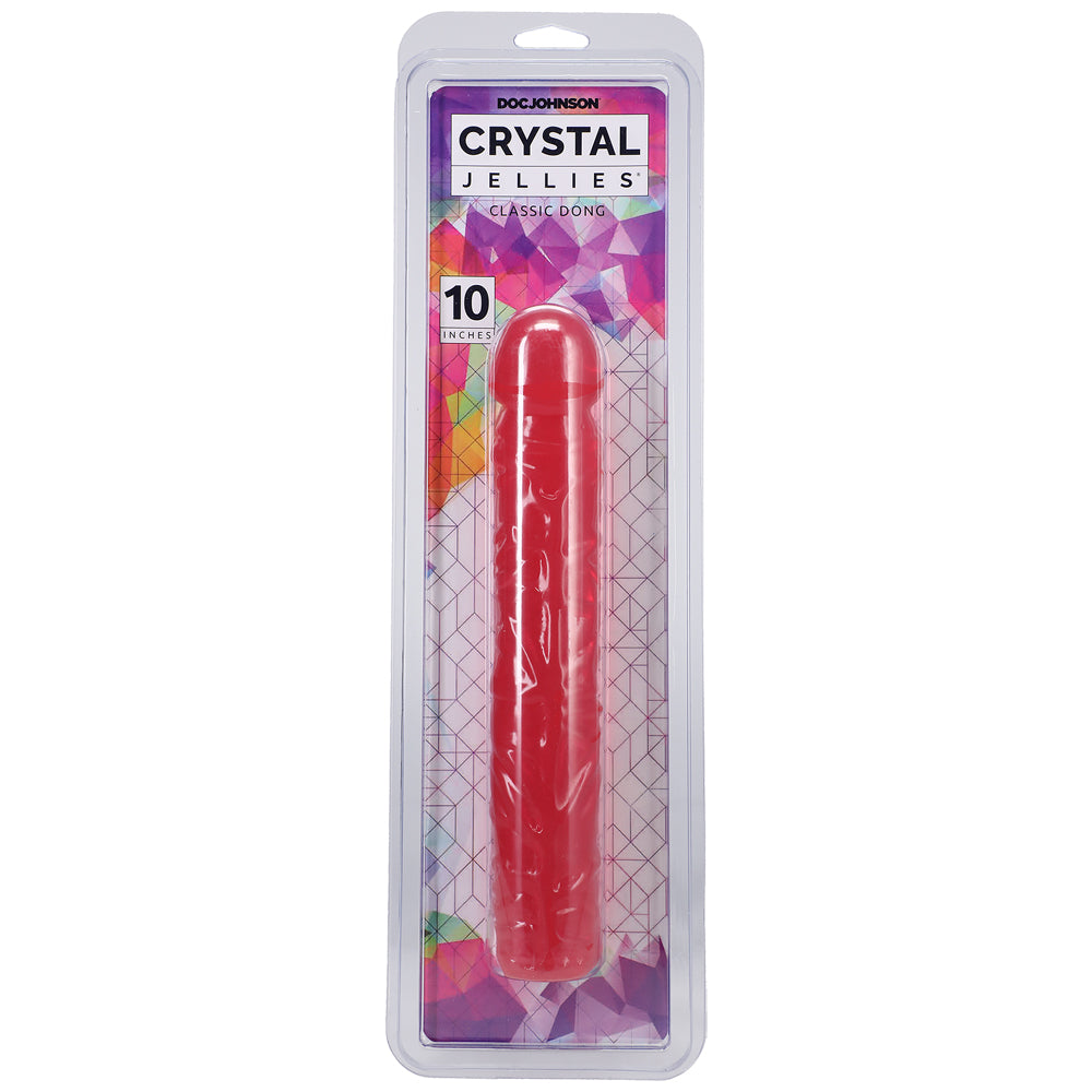 Crystal Jellies - 10" Classic Dong Pink | 782421123505 | Available at EroticWarehouse.com