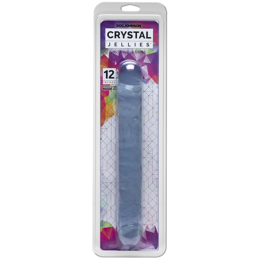 Crystal Jellies - 12" Jr. Double Dong Clear | 782421124106 | Available at EroticWarehouse.com