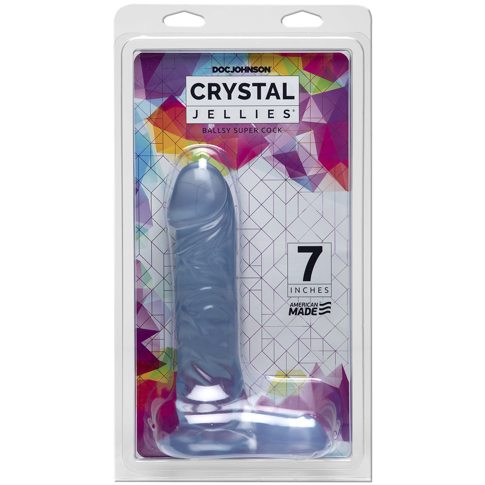 Crystal Jellies - 7" Ballsy Super Cock Clear | 782421124502 | Available at EroticWarehouse.com
