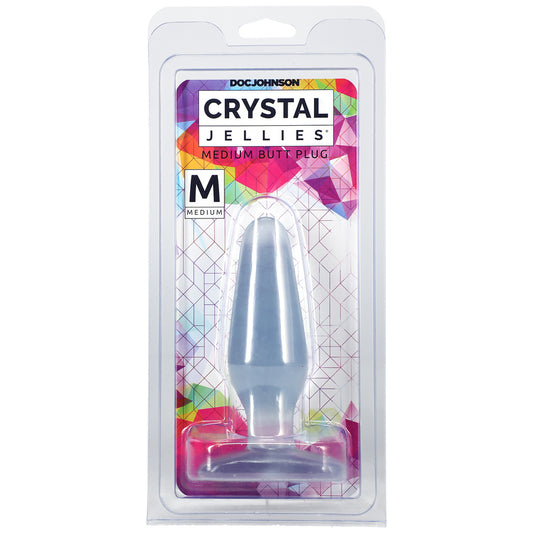 Crystal Jellies - Medium Butt Plug Clear | 782421125509 | Available at EroticWarehouse.com