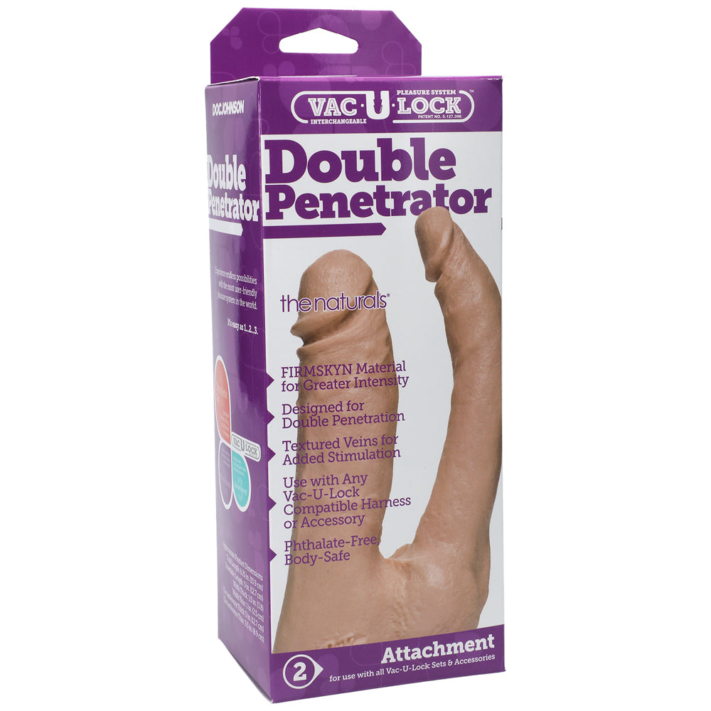 Vac-U-Lock - Double Penetrator - The Naturals Vanilla | 782421153809 | Available at EroticWarehouse.com