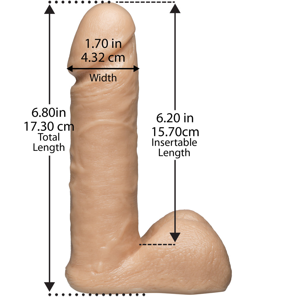 Vac-U-Lock - 6" Realistic Cock Vanilla | 782421154806 | Available at EroticWarehouse.com