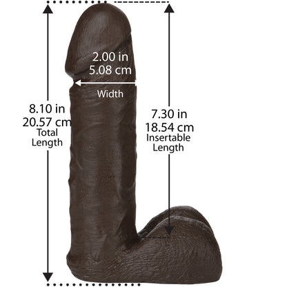 Vac-U-Lock - 8" Realistic Cock Chocolate | 782421155605 | Available at EroticWarehouse.com