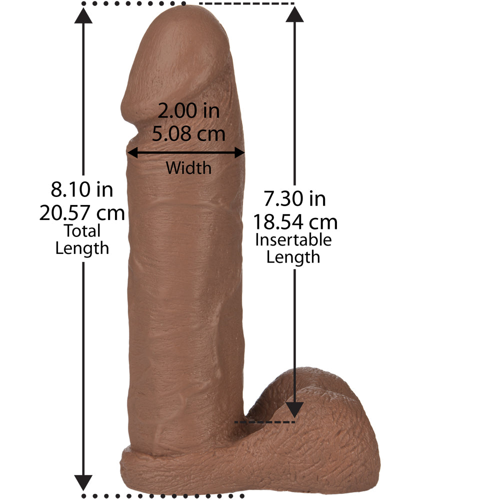 Vac-U-Lock - 8" Realistic Cock Caramel | 782421155803 | Available at EroticWarehouse.com