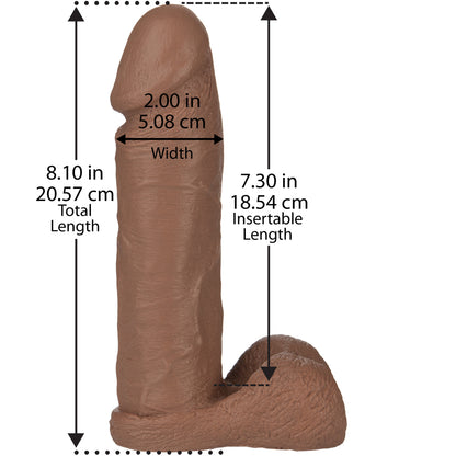 Vac-U-Lock - 8" Realistic Cock Caramel | 782421155803 | Available at EroticWarehouse.com