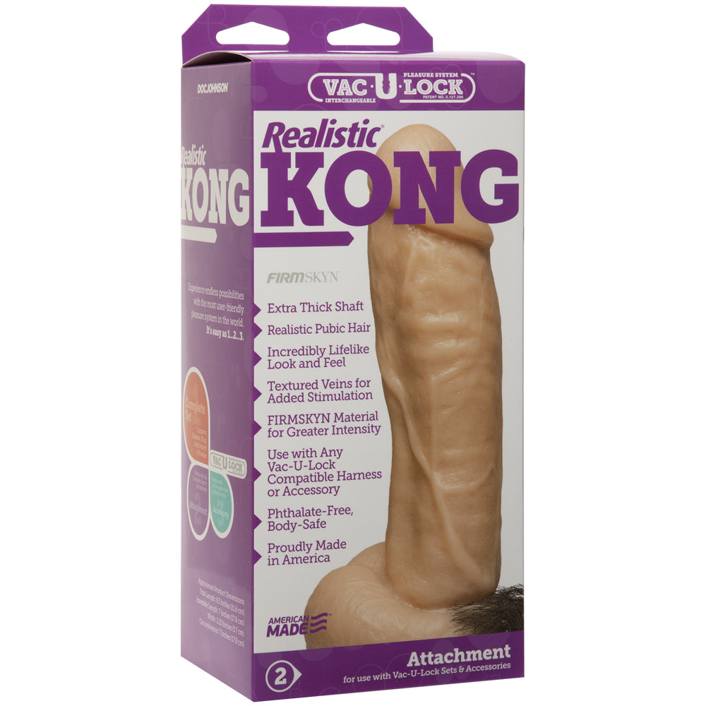 Vac-U-Lock - Realistic Kong Vanilla | 782421156404 | Available at EroticWarehouse.com