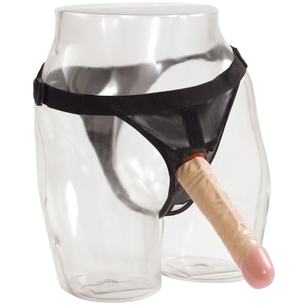 Vac-U-Lock - 8" Classic Dong - With Ultra Harness Vanilla | 782421157005 | Available at EroticWarehouse.com