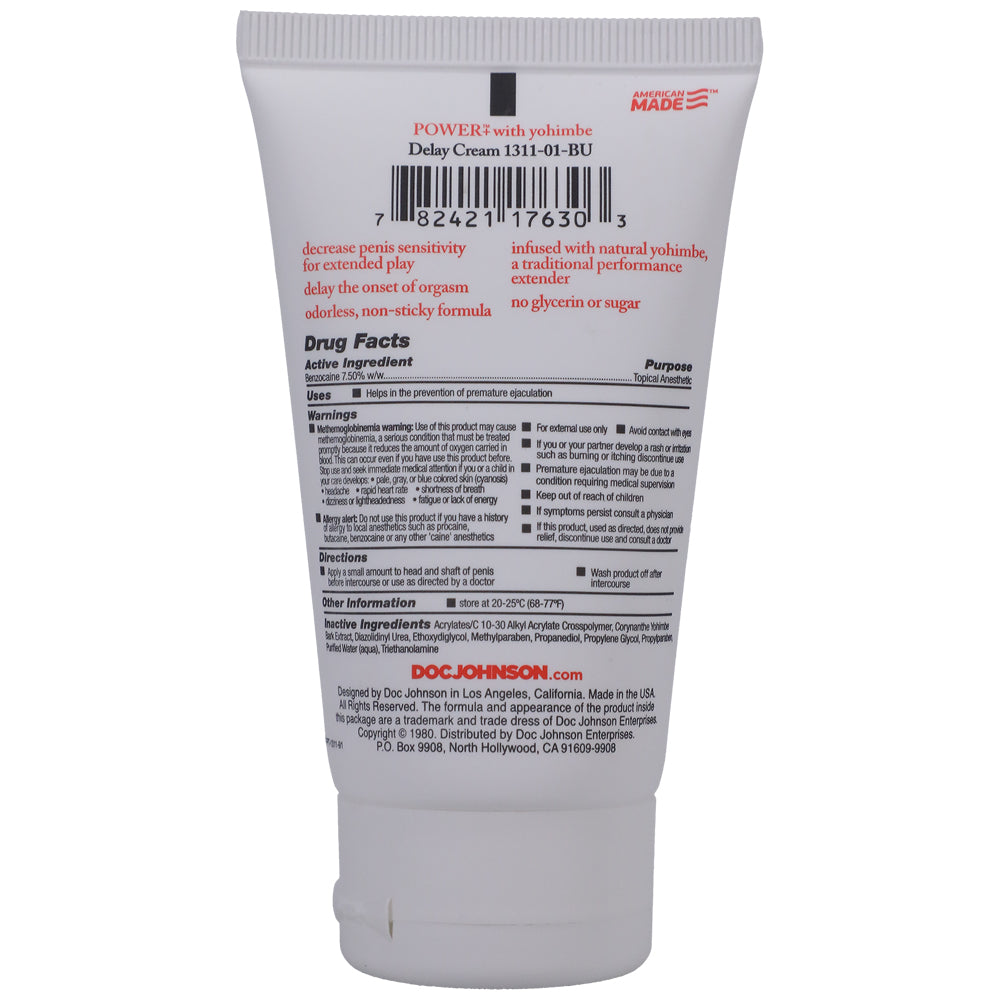 Power+ - Delay Cream For Men | 782421176402 | Available at EroticWarehouse.com
