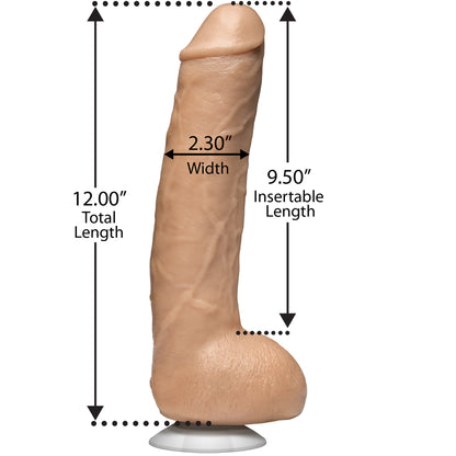 Signature Cocks - John Holmes Realistic Cock with Removable Vac-U-Lock Suction Cup - Vanilla | 782421364809 | Available at EroticWarehouse.com
