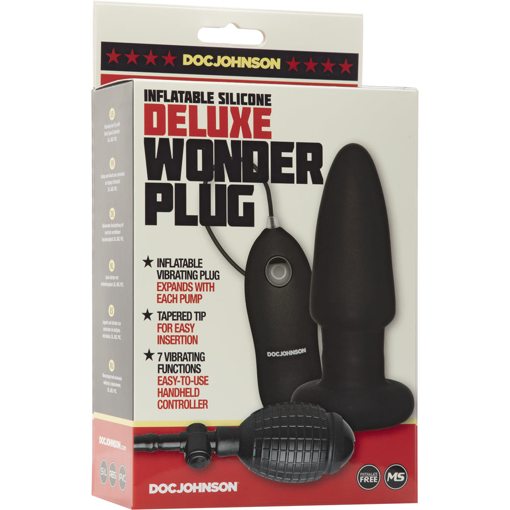 Deluxe Wonder - Butt Plug Black | 782421442903 | Available at EroticWarehouse.com
